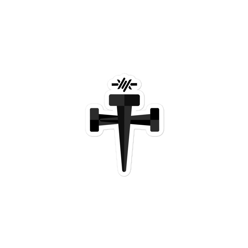 Stronger Than Nails Cross With Barbed Wire Halo Bubble-free Sticker