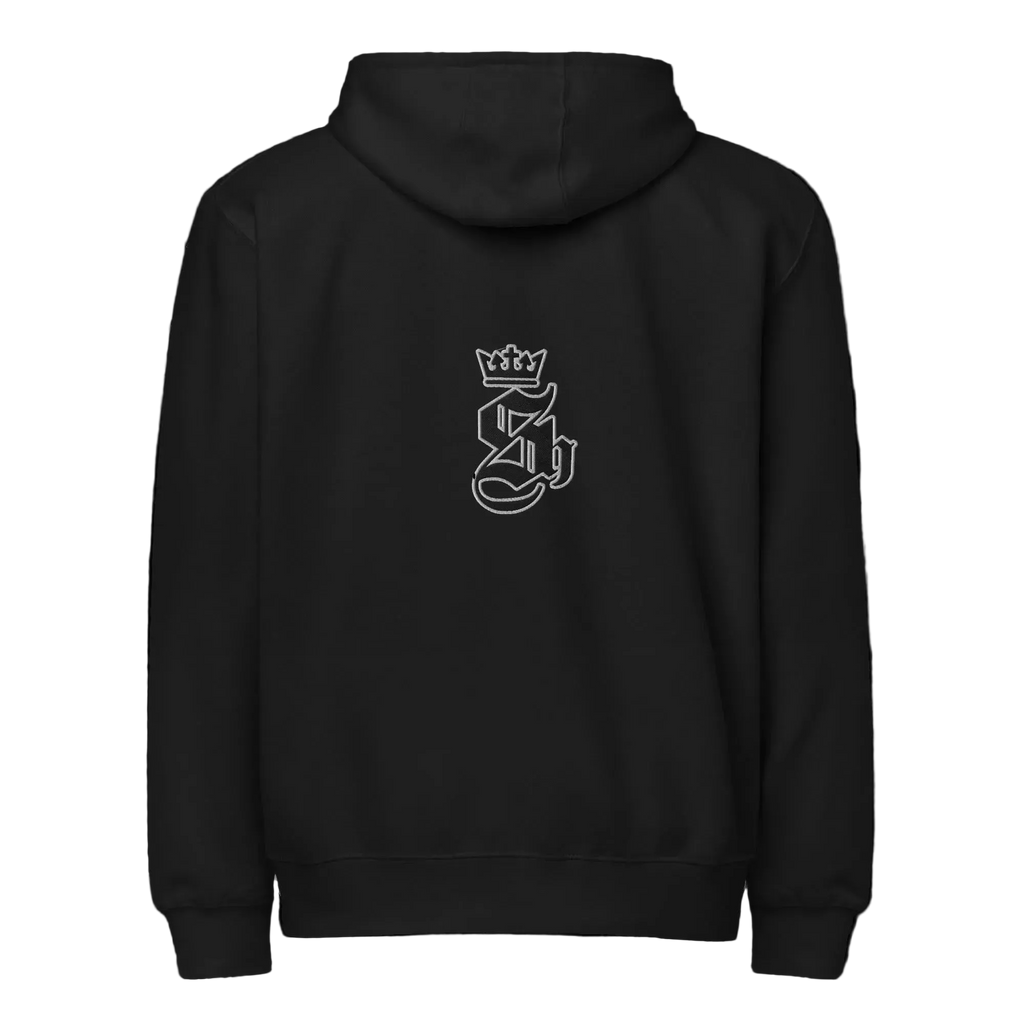 Embroidered Seek Him Monogram Premium Full Zip Hoodie