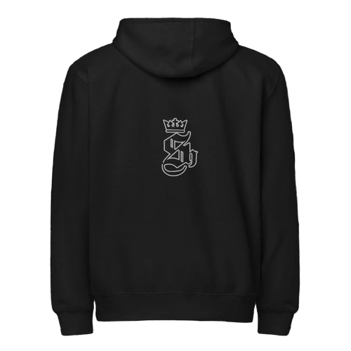 Embroidered Seek Him Monogram Premium Full Zip Hoodie