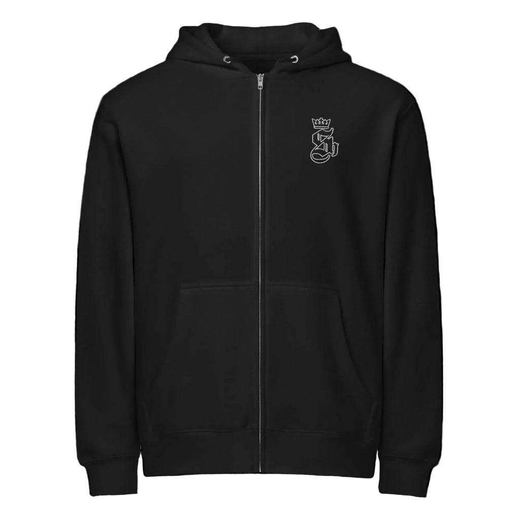 Embroidered Seek Him Monogram Premium Full Zip Hoodie