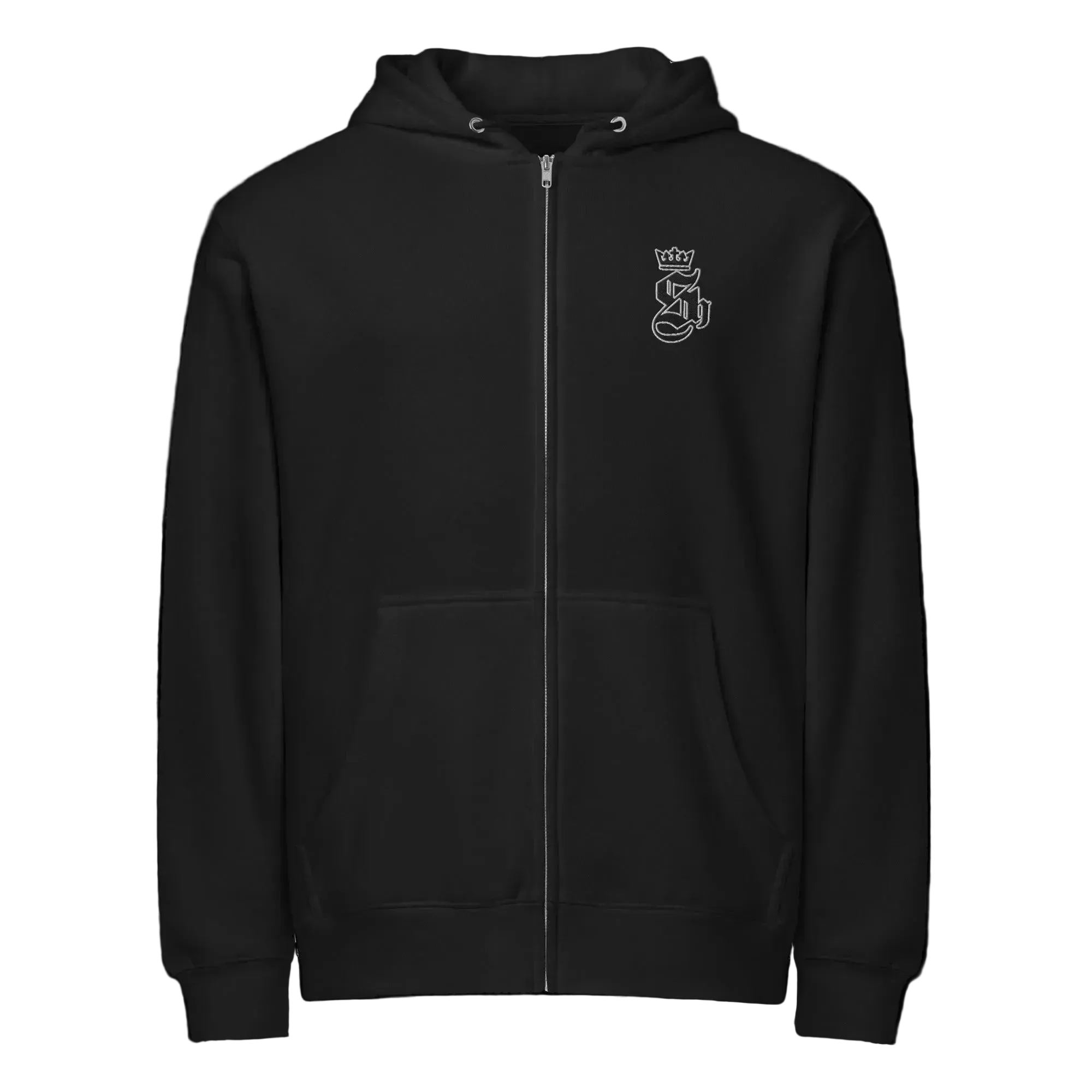 Embroidered Seek Him Monogram Premium Full Zip Hoodie