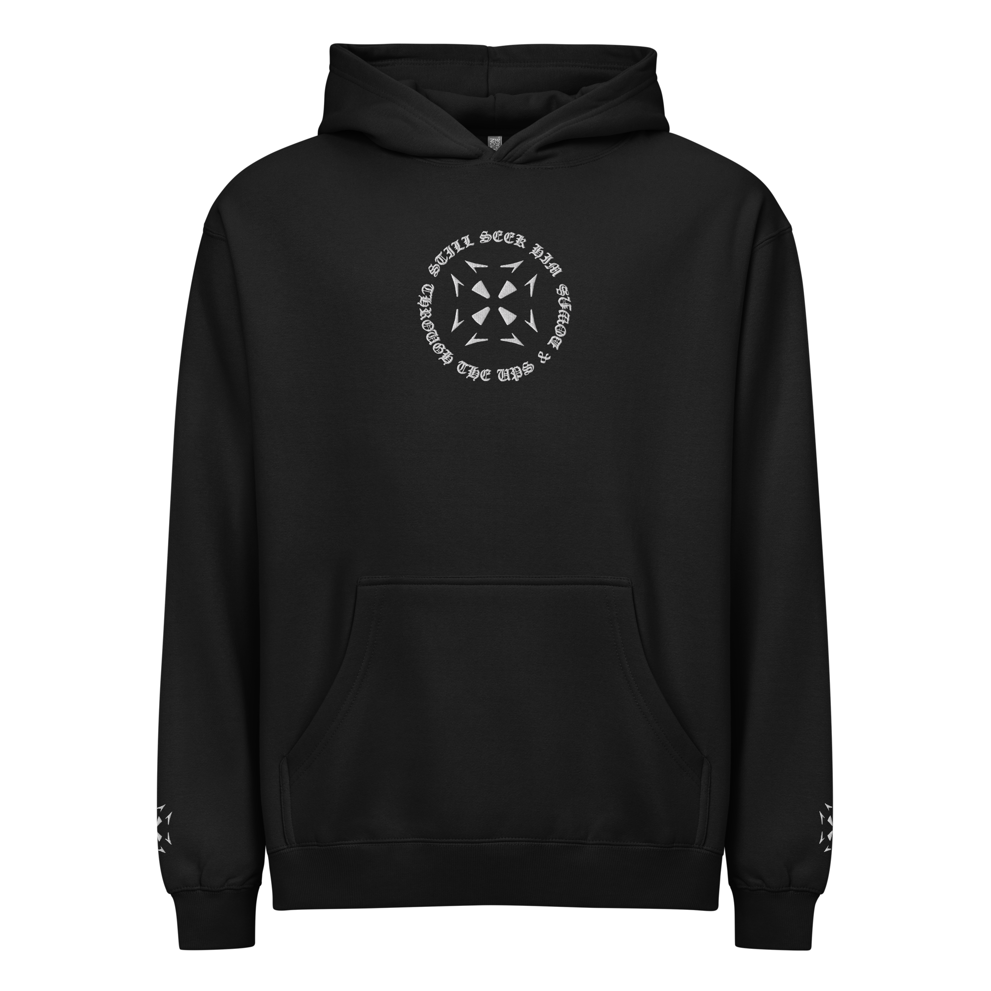 Men’s Still Seek Him Front Logo Embroidered Box Hoodie