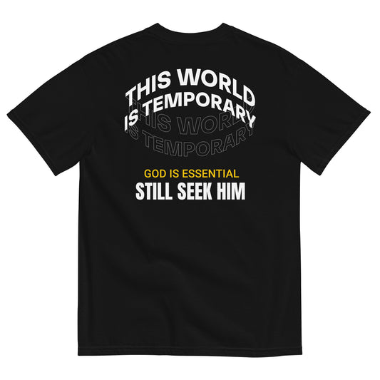 Unisex This World Is Temporary, God Is Essential Garment-Dyed Heavyweight T-shirt