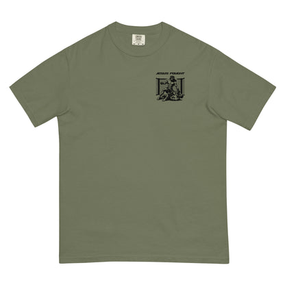 Jesus Fought & Jesus Won You Garment-Dyed Heavyweight Men's T-Shirt